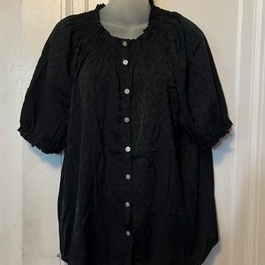 NWT Adyson Parker Black Woman’s Top 1X